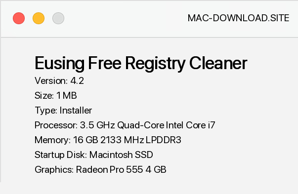 free registry cleaner for mac os x